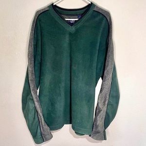 Vintage 90s GAP Fleece Pullover V-Neck Sweatshirt Men’s Size XL Long Sleeve
